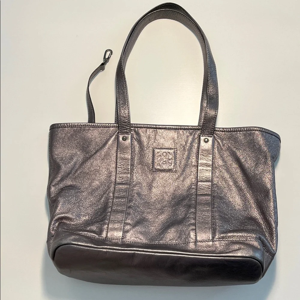 🪩 Metallic silver Longchamp shoulder bag - Picture 1 of 12